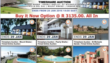 Timeshare Auction – over 300 weeks to choose from…….